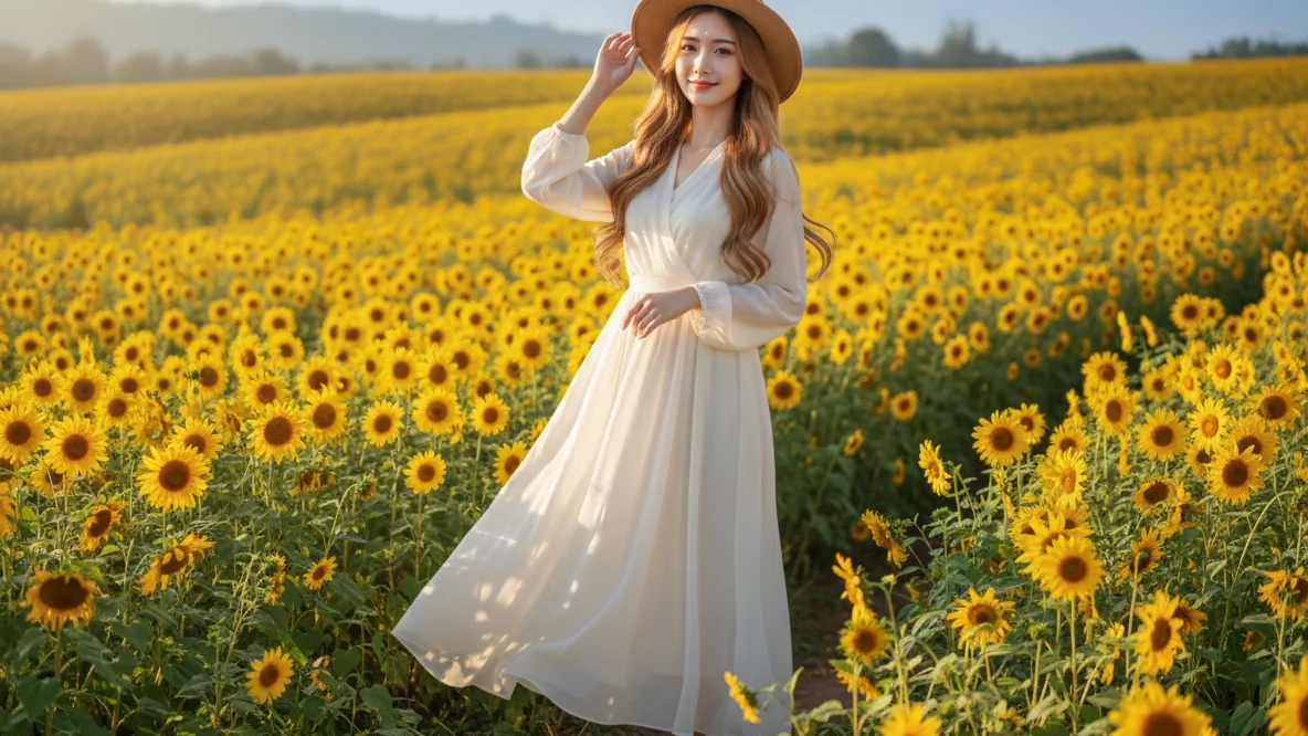 Morning in the Sunflower Field ความสุขเล็กๆ กลางทุ่งบัวตอง